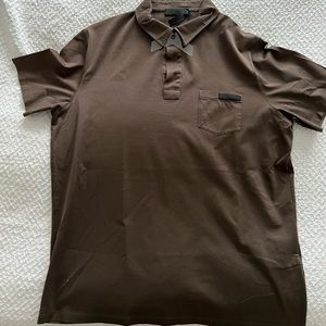 Prada brown polo shirt